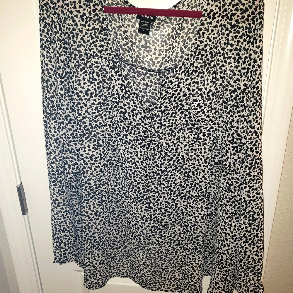 Black and white dressy shirt